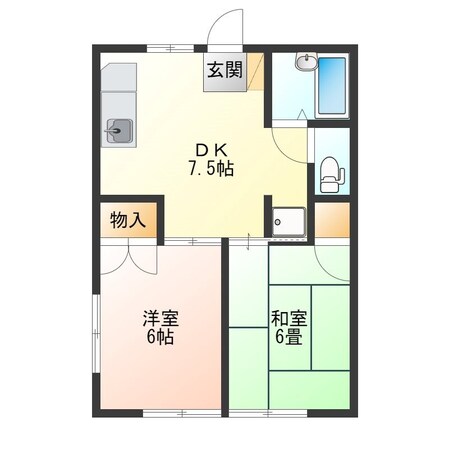 サマックスエダノAの物件間取画像